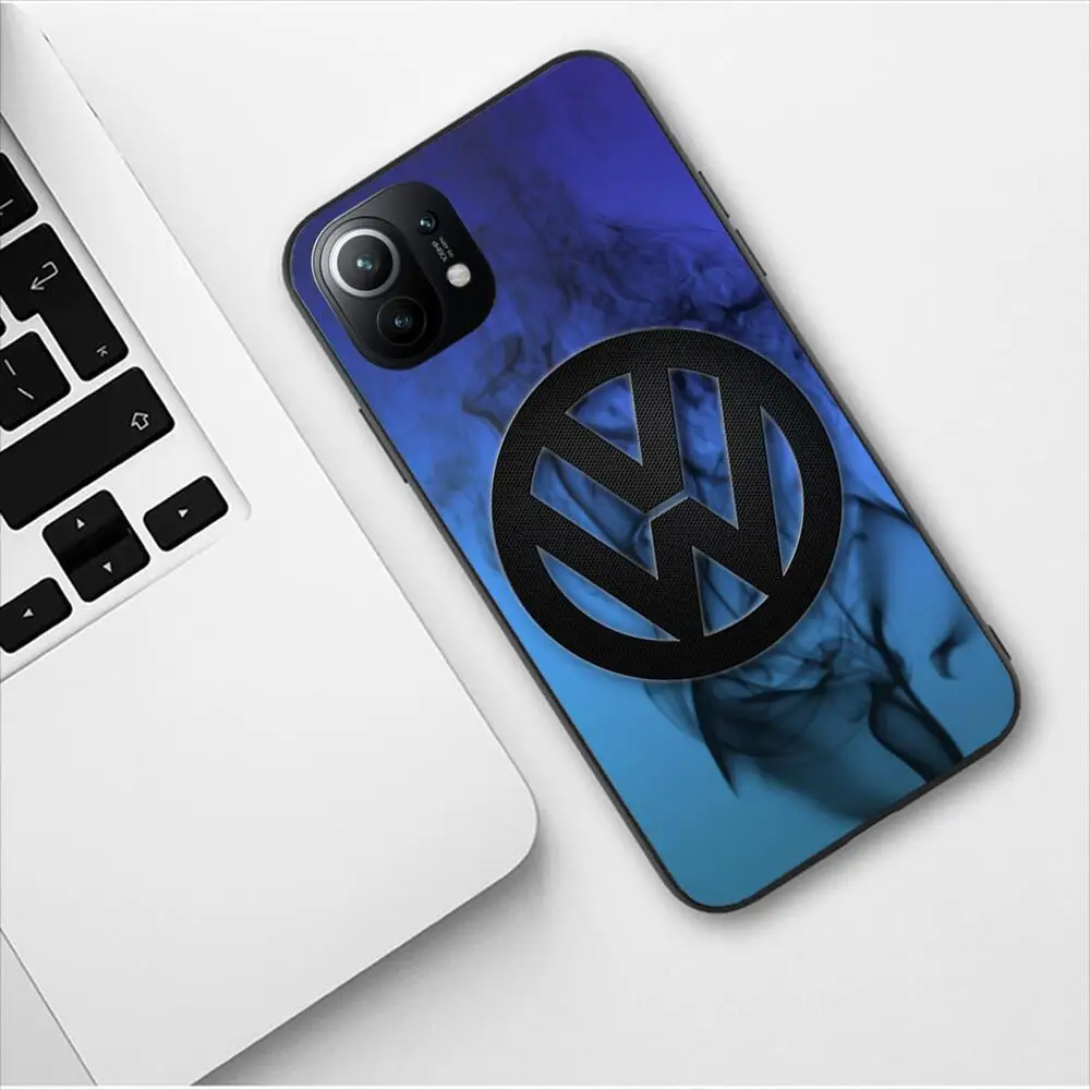 Volkswagen Luxury Car Logo Black Phone Case for Xiaomi 13 12 11T 9 11 10C 9T 8 9SE 11i Lite Ultra Note10 Poco F3 M4 M3 Pro Cover