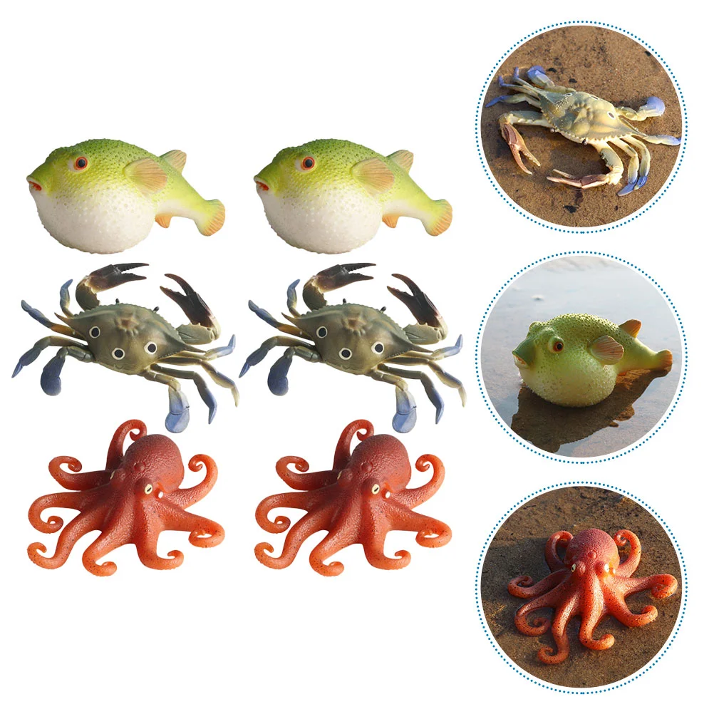 

Octopus Crab Sea Animal Ocean Animals Fish Puffer Realistic Lifelike Artificial Simulation Model Sciencecreature Marine