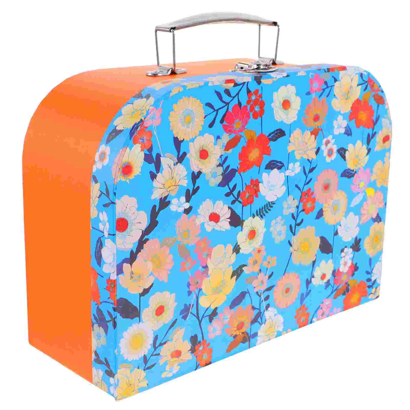 

Blue Home Decor Storage Suitcase Clutch Makeup Bag Gift Boxes 25.5X18.5X10CM Mini Luggage Photo Cardboard Paperboard Travel