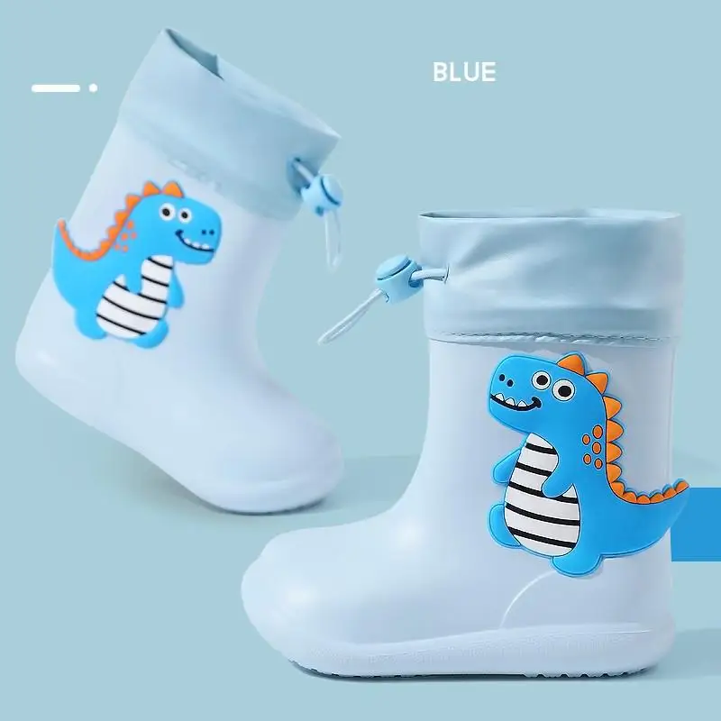 

Baby Rain Boots Cute Cartoon Kids Boys Rain Shoes Rubber Waterproof Girls Rainboots Girls Garden Shoes 1-6Y Children's Shoes