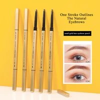 small gold bars chopsticks shaped double headed triangle refill eyebrow pencil eyebrow brush light dark brown 5 colors options
