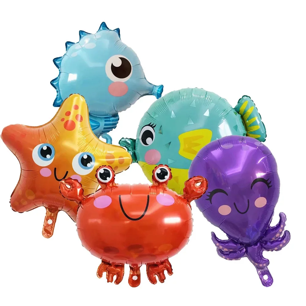 

Набор из 5 фольгированных шаров с морскими животными
