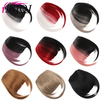 buqi synthetic anime bangs for women pink red black fake bang hair extensions false fringe clip on hair high temperature fiber