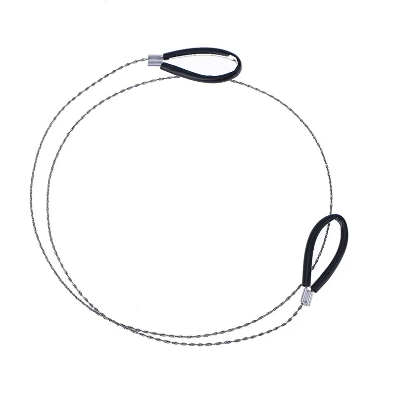 

75cm Emergency Survival Gear Steel Wire Saw Ring Scroll Travel Camping Hiking Hunting Climbing Outdoor Plastic Survival Tool