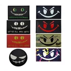 Нашивки CAT WE ARE ALL MAD HERE, вышивка, светоотражающая Лазерная вырезка, улыбающиеся нашивки, значки, эмблема, аксессуар, тактический крючок и петля