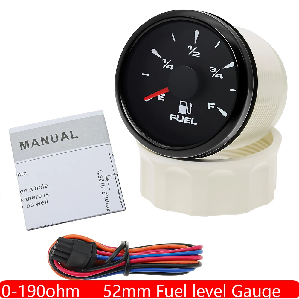 

Универсальный бензиновый автомобильный датчик уровня топлива 52 мм, 8 цветов, свет, 0-190 Ом, указатель, измеритель масляного бака, 240-33 Ом, водонепроницаемый, 12 В, 24 В, на заказ