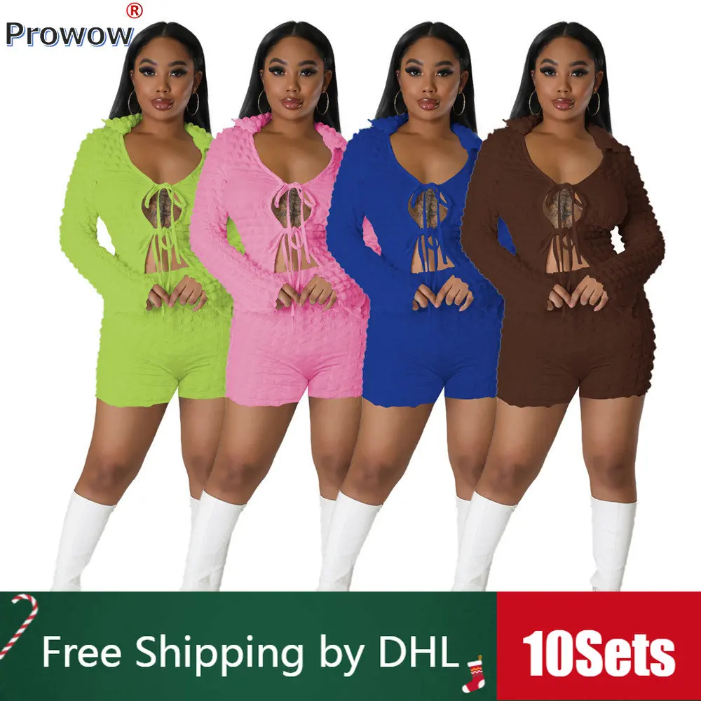 

Женский короткий спортивный костюм, повседневный элегантный кардиган со шнуровкой, 10 комплектов, лето 2023