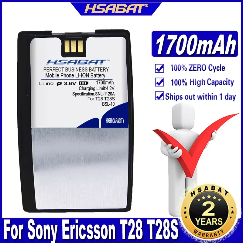 

NEW2023 BSL10 BSL-10 1700mAh Battery for Sony Ericsson T28 T28S T28SC T29 T39 T520 T320 R520 R320 BUS-11 Batteries