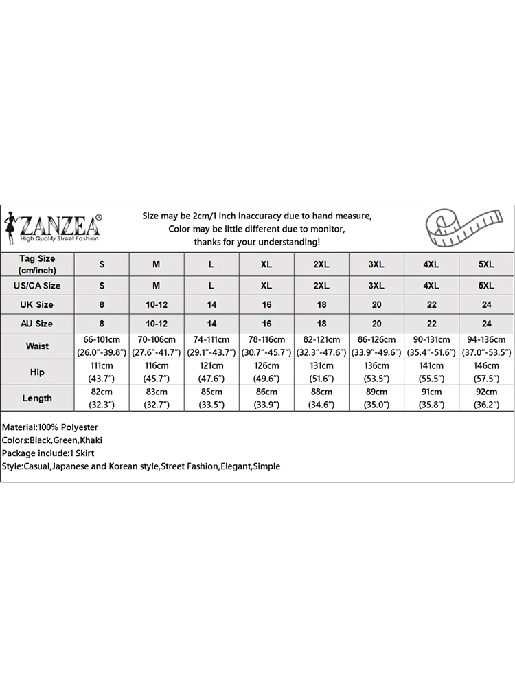 Женская винтажная юбка-карго ZANZEA