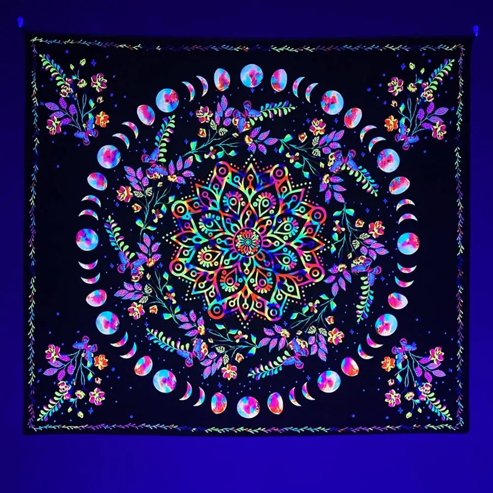 

Durable Tapestry Glow-in-the-dark Tapestry Set Uv Reactive Wall Hanging Party Backdrop for Bedroom Room Decor Uv Tapestry