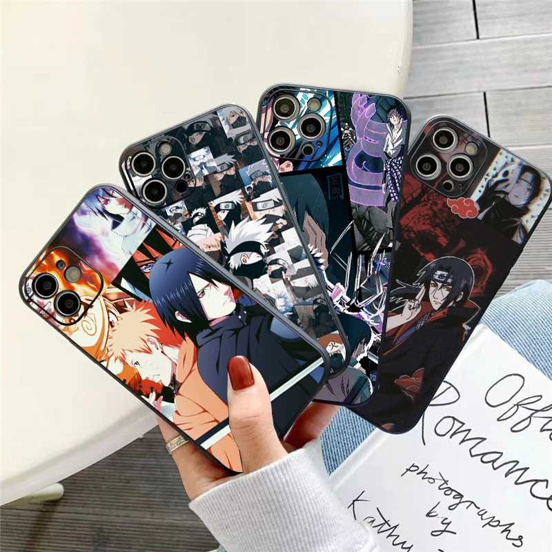 

Anime Cartoon NARUTO Phone Case For iPhone 11 13 12 Pro Max 12 13 Mini X XS XR MAX 5 6 6S 7 8 Plus Coque Carcasa Back