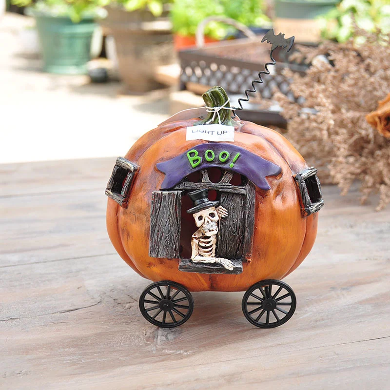 

trade Foreign country pastoral painting retro Halloween luminous pumpkin car decoration garden fun decoration