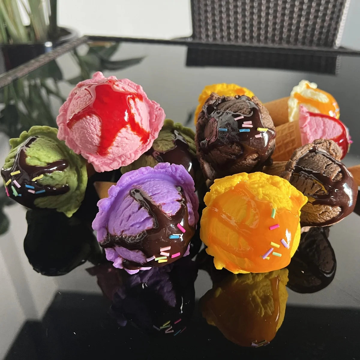 Реалистичная модель мерного шара-имитация ложки для ресторана магазина холодных