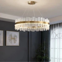 modern gold crystal chandelier for living room dining room bedroom led lamp indoor lighting fixtures cristal home decoration