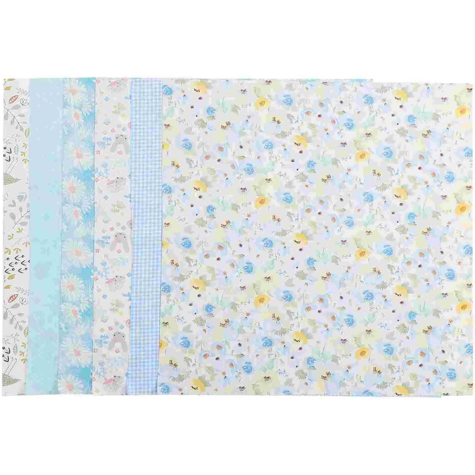 

6 Sheets Printed Twill Fabric DIY Craft Crafts Material Supplies Sewing Cloth Quilting Home Patchwork