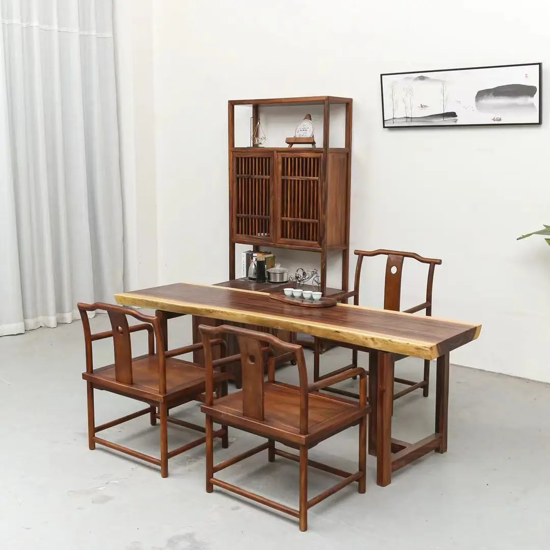 

Solid wood slab table with live edge/ dinning table /office table