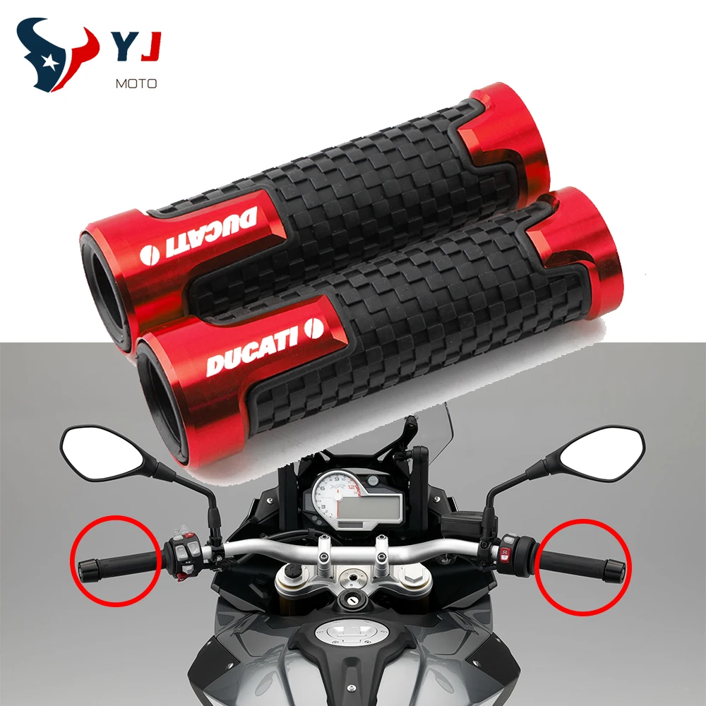 

7/8'' 22mm Universal Motorcycle Accessories Handlebar HandleBar Grip For Ducati MONSTER 695 696 796 620 400 600 Anti-slip Design