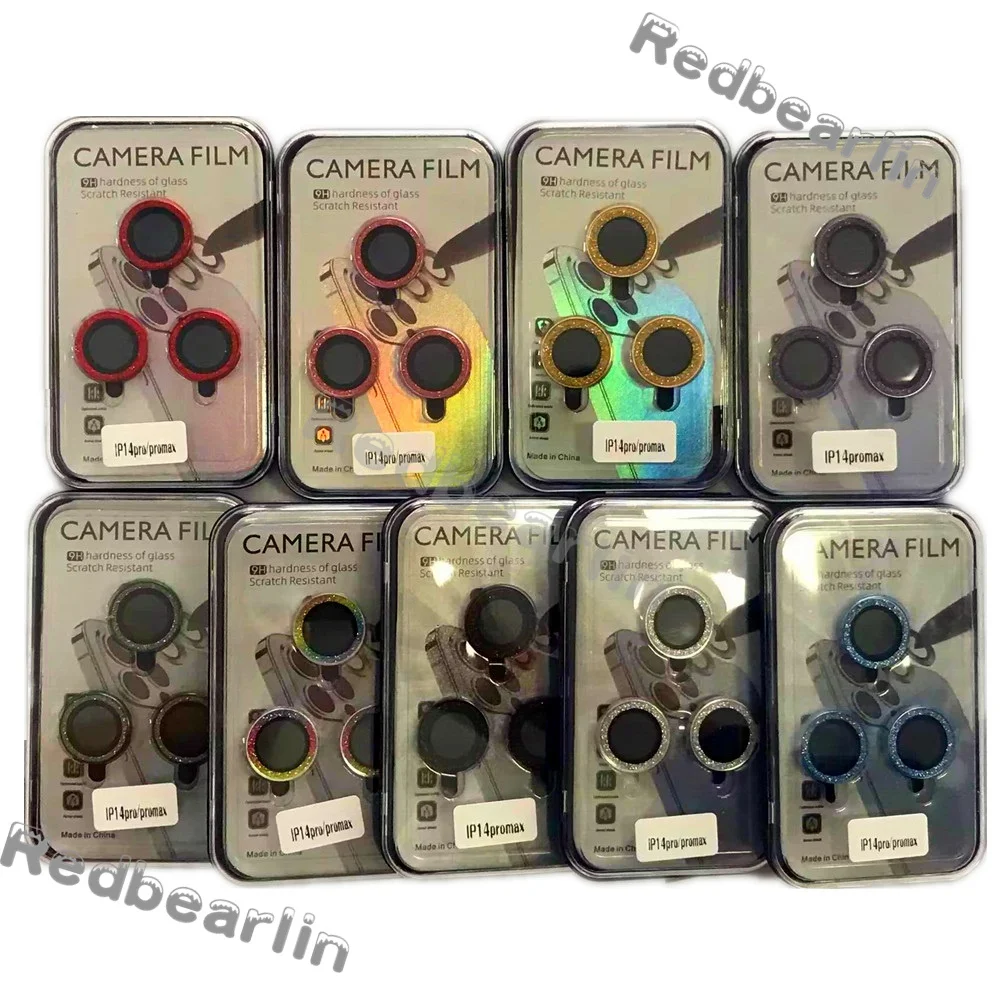 50set Luxury Glitter Diamond Bling Camera Lens Protector Sticker Cap For iPhone 11 12 13 14 pro max Back Camera Glass Protect