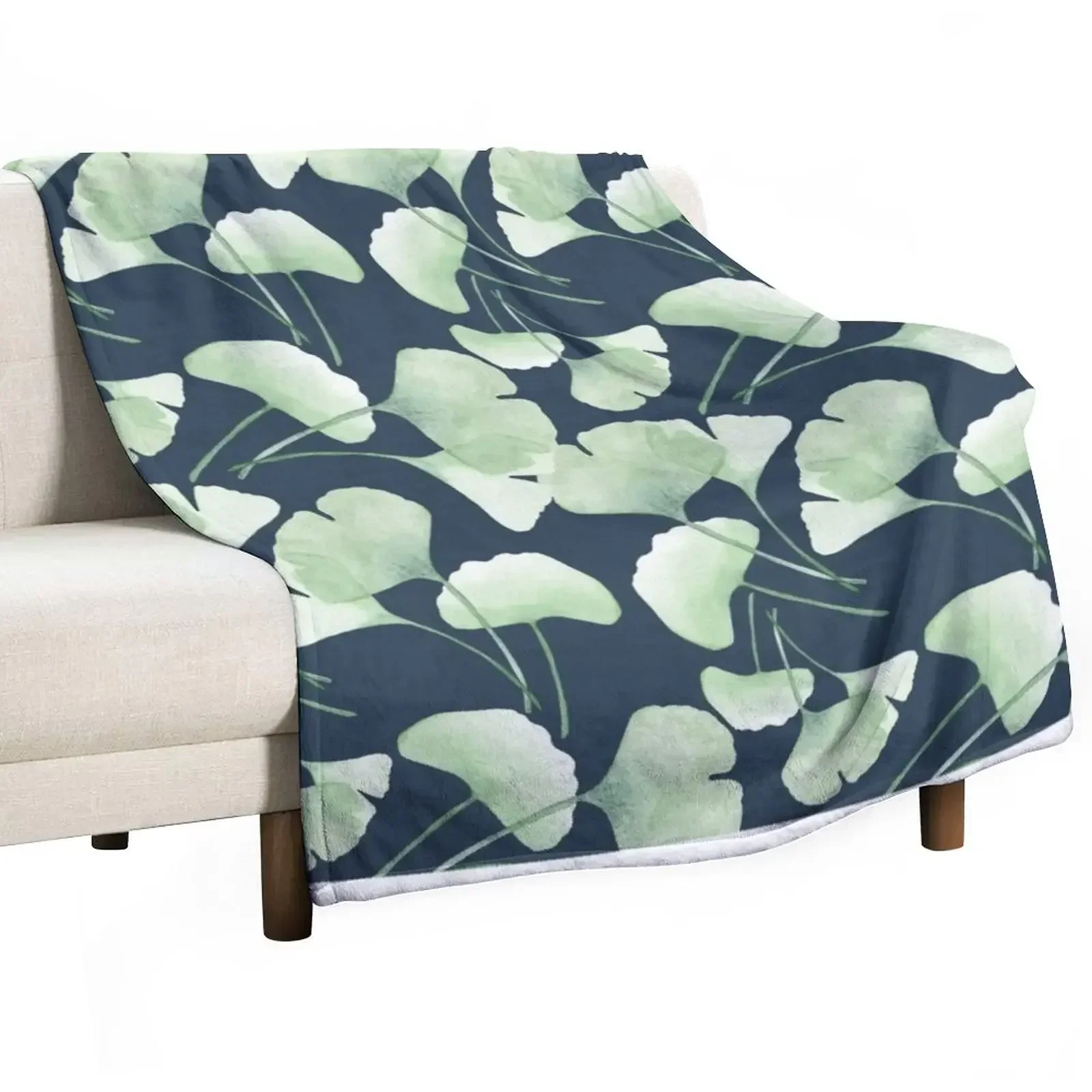 Роскошное декоративное одеяло ginko с листьями