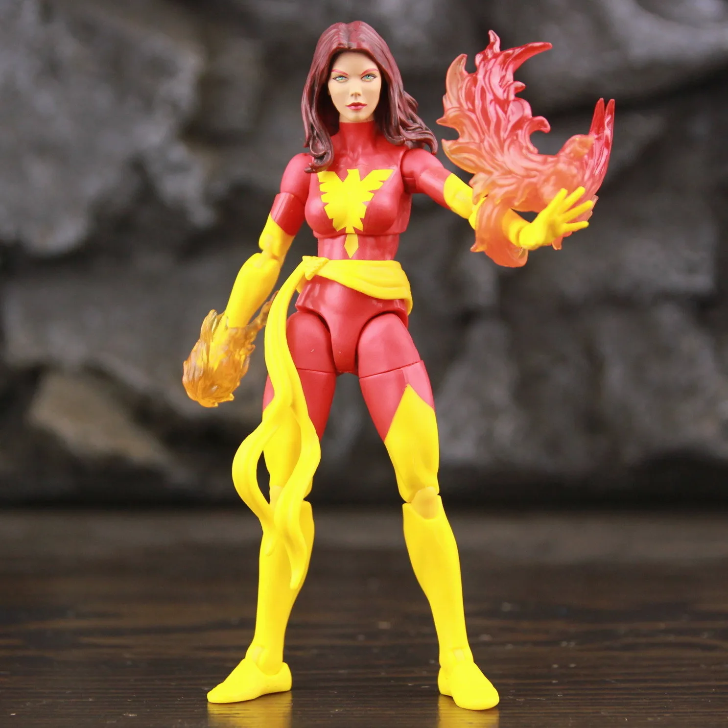 

Custom Marvel Legends X-Men DARK Phoenix Jean Grey Long Hair 6" Action Figure Fire Star Firebird Refer to TRU Cyclops 2PVer Toys