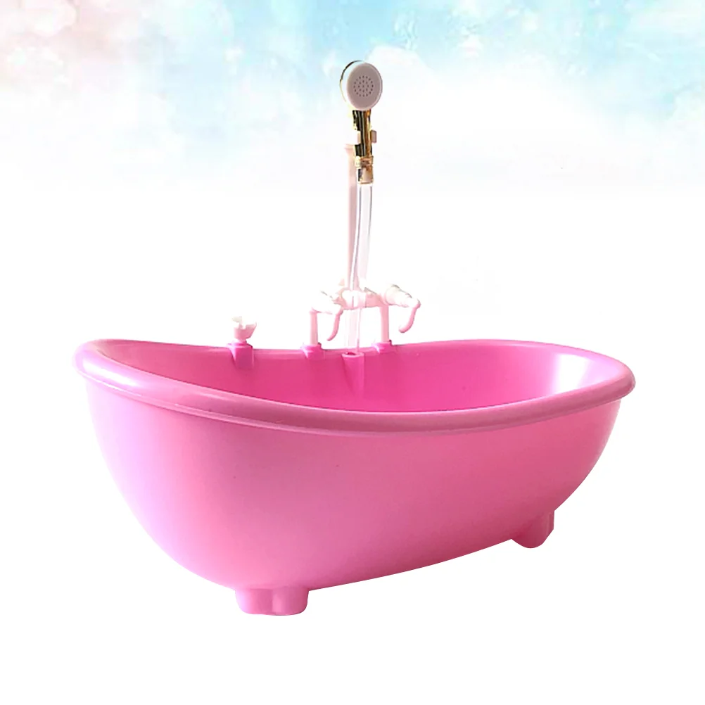 

Bathtubdollhouse Furniture Bathroom Electricmini Miniature 1 Pool Showerset Bath Baby Scale Accessories 12 Tub Water Spraying