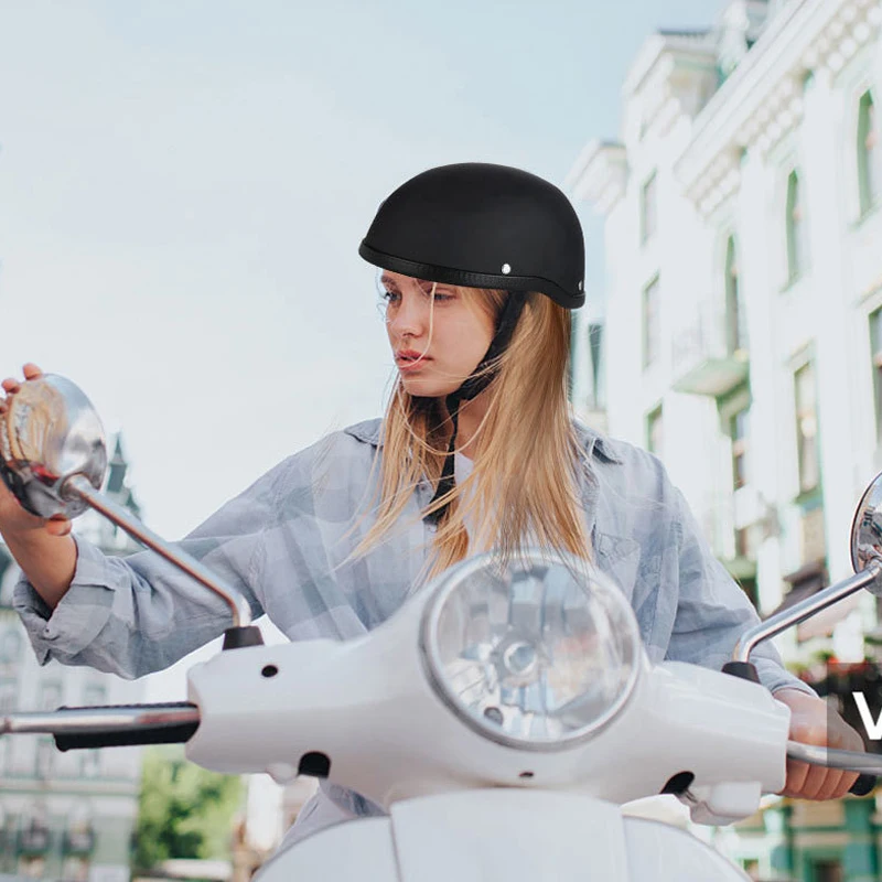 

Retro Motorcycle Helmet Men's Woman's Half Cover Helmet Electric Bike Riding Helmet Summer Breathable Riding Protective Helmet