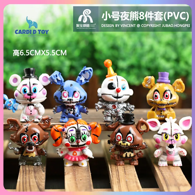 Фигурки Fnaf из ПВХ персонажи Фредди Бонни Фокси медведь фазбер сборные игрушки