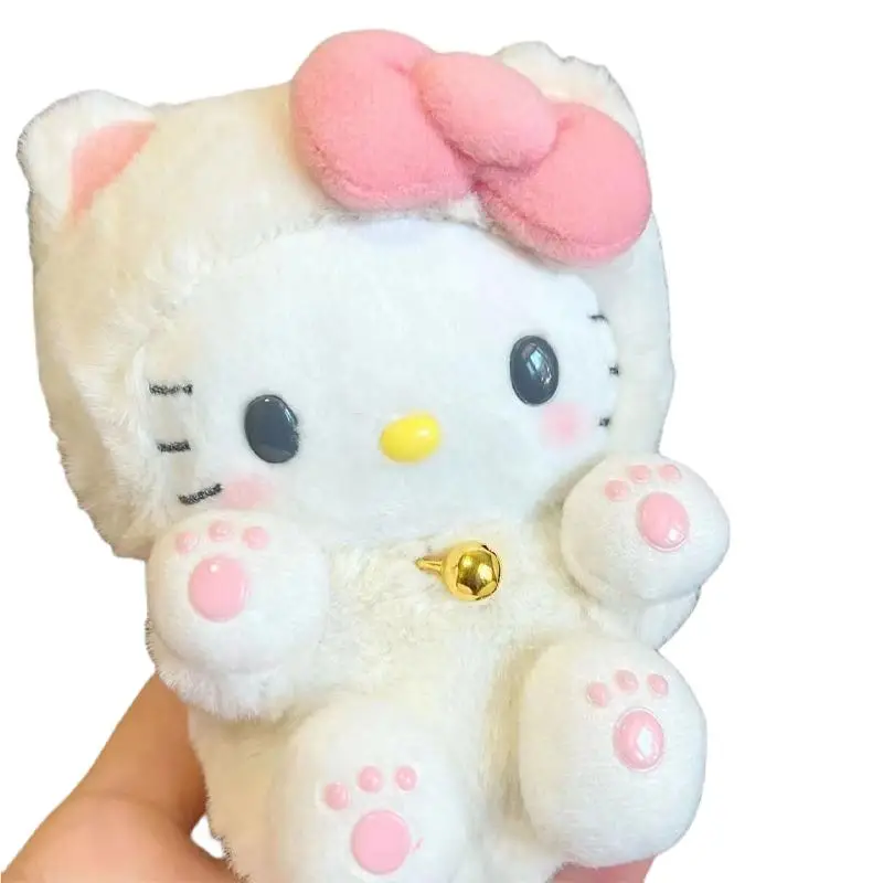 

Kawaii Sanrioed Kt Cat Plushie Plush Toys Schoolbag Pendant Stuffed Dolls Ornament Keychain Cartoon Keyring Peluche Girl Gift