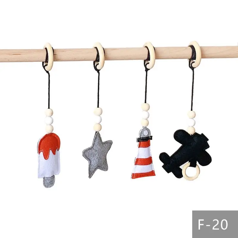 

4 шт./набор, детские деревянные подвески-кольца