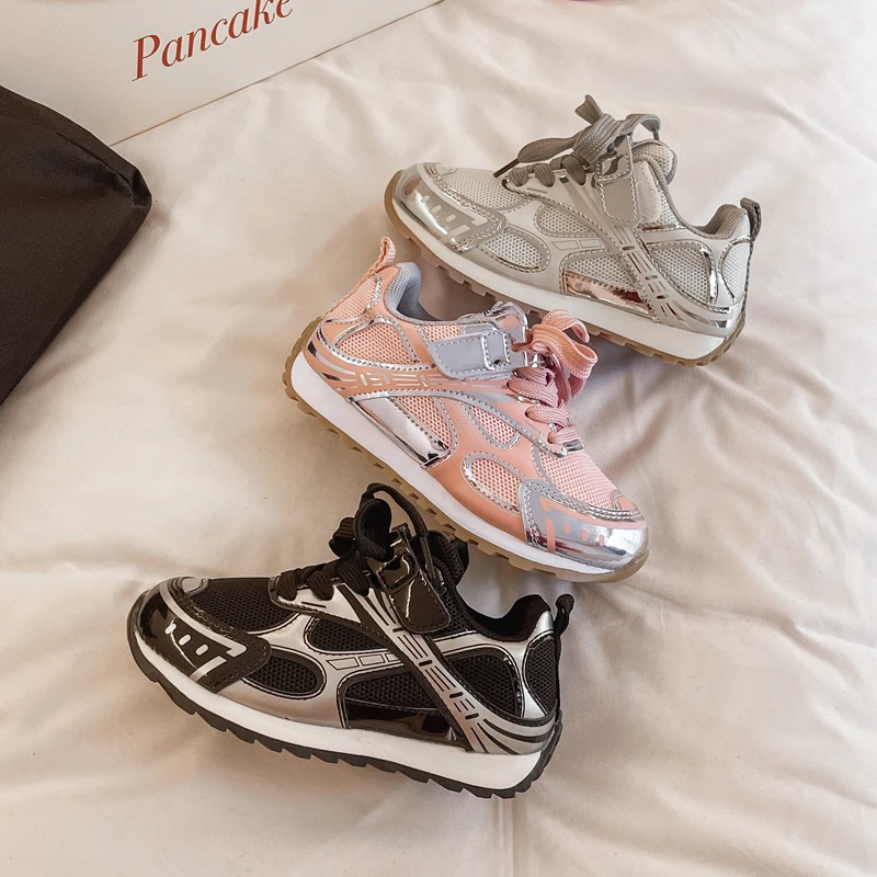 Весенне-осенняя Детская Спортивная Обувь Теннисные Кроссовки С Дышащей Сеткой