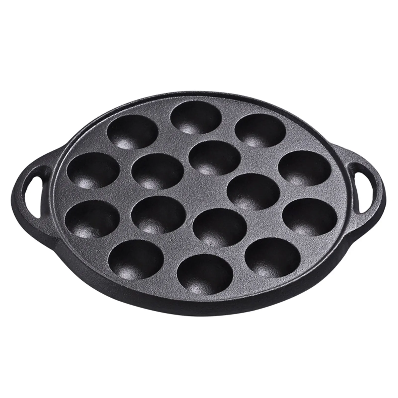 

Octopus Ball No Coating Kitchen Frying Pan Thickened Meatball Pot Durable Cast Iron Restaurant Cooking Home 15 Holes Easy Clean
