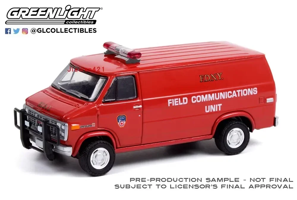 1:64 1989 GMC Vandura -FDNY Пожарная служба Нью-Йорка пожарная машина литой металлический