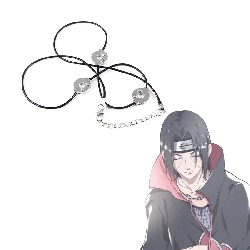 

Uchiha Itachi Necklace Anime Naruto Cosplay Props Akatsuki Titanium Steel Men Jewelry