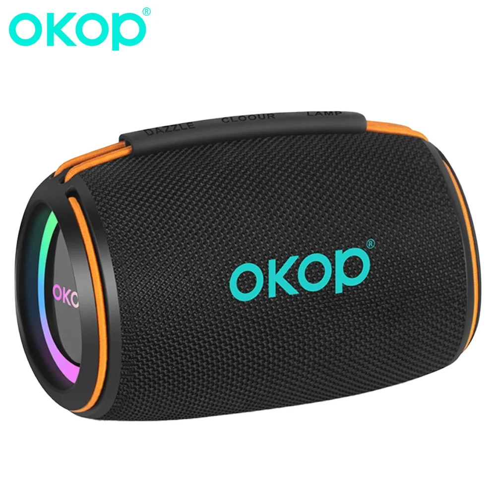 Фото OKOP Bluetooth-динамик, портативный уличный динамик, атмосферный дыхательный светильник, сверхдлительный срок службы батареи, динамик для вечеринки, кемпинга, TF USB №1