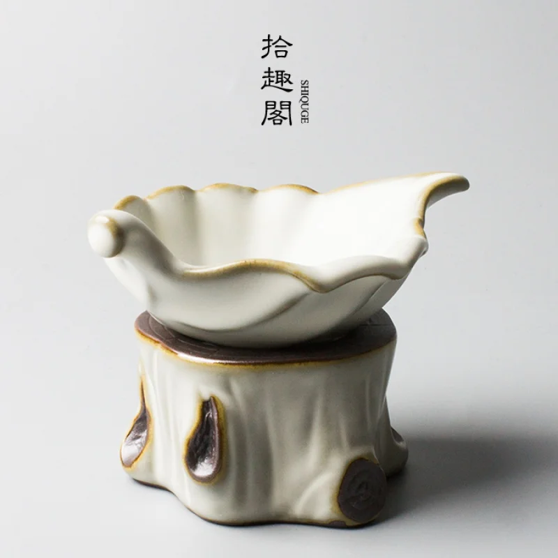 

Creative Ceramic Tea Funnel Handmade Ru Kiln Imitation Tea Strainer Tea Strainer Tea Strainer Kung Fu Tea Ceremony Utensil