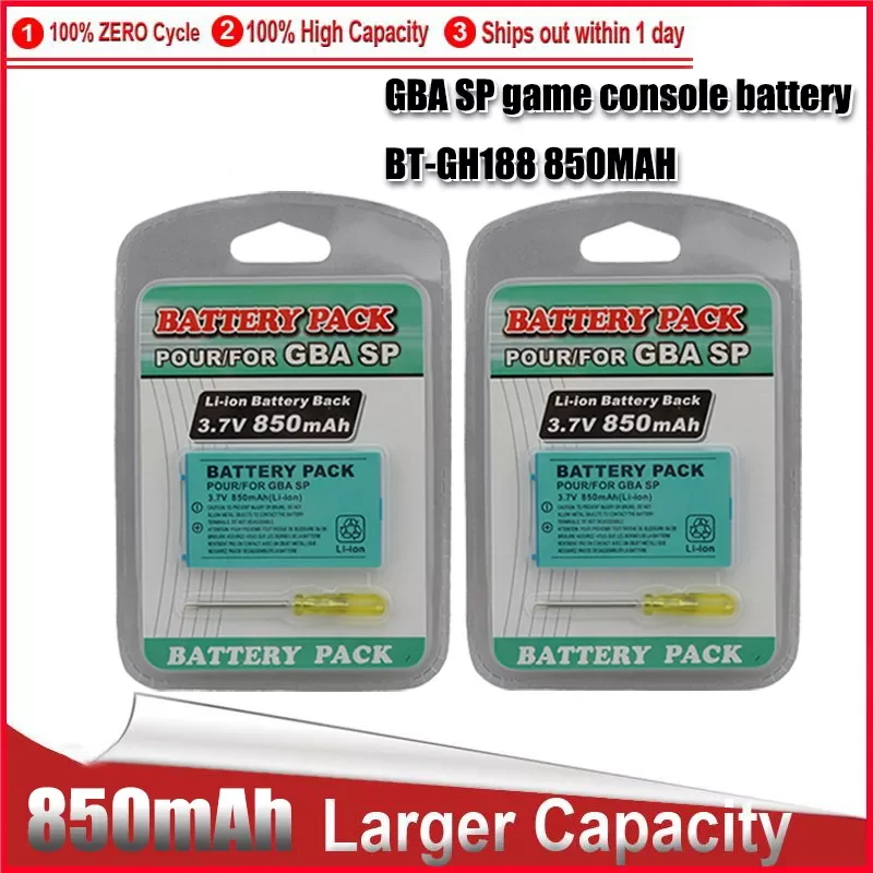 

1-5pcs 3.7v 850mAh Rechargeable Lithium-ion Battery + Tool Pack Kit for Nintendo Gameboy Advance GBA SP Replacement