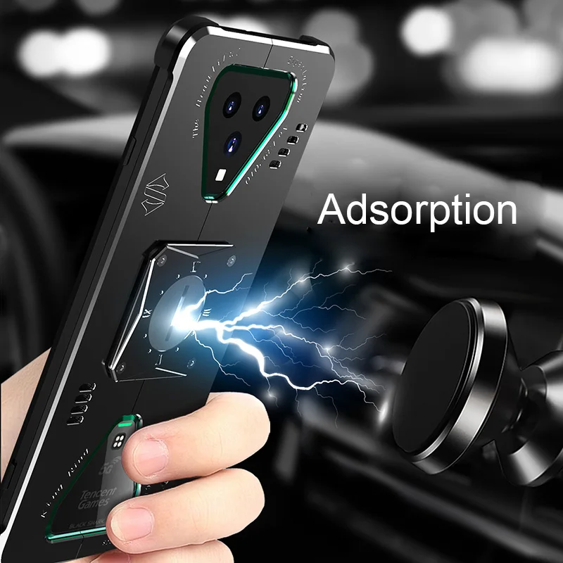 Metal Phone Cases For Blackshark 3 Pro Shockproof Aluminum Metal Armor Cover Coque For Black Shark 5rs Funda Case