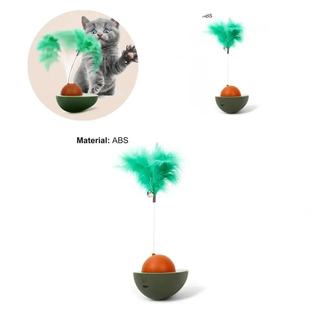 

Eco-friendly Pretty Cats Tumbler Rotating Feather Toy ABS Cat Teaser Toy Exquisite Pet Accessories