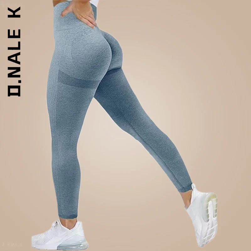 

D.Nale K Women Seamless Workout Leggings Push Up Leggings Ladies Sexy Gym Legging Fashion Black High Waist Sports Leggings