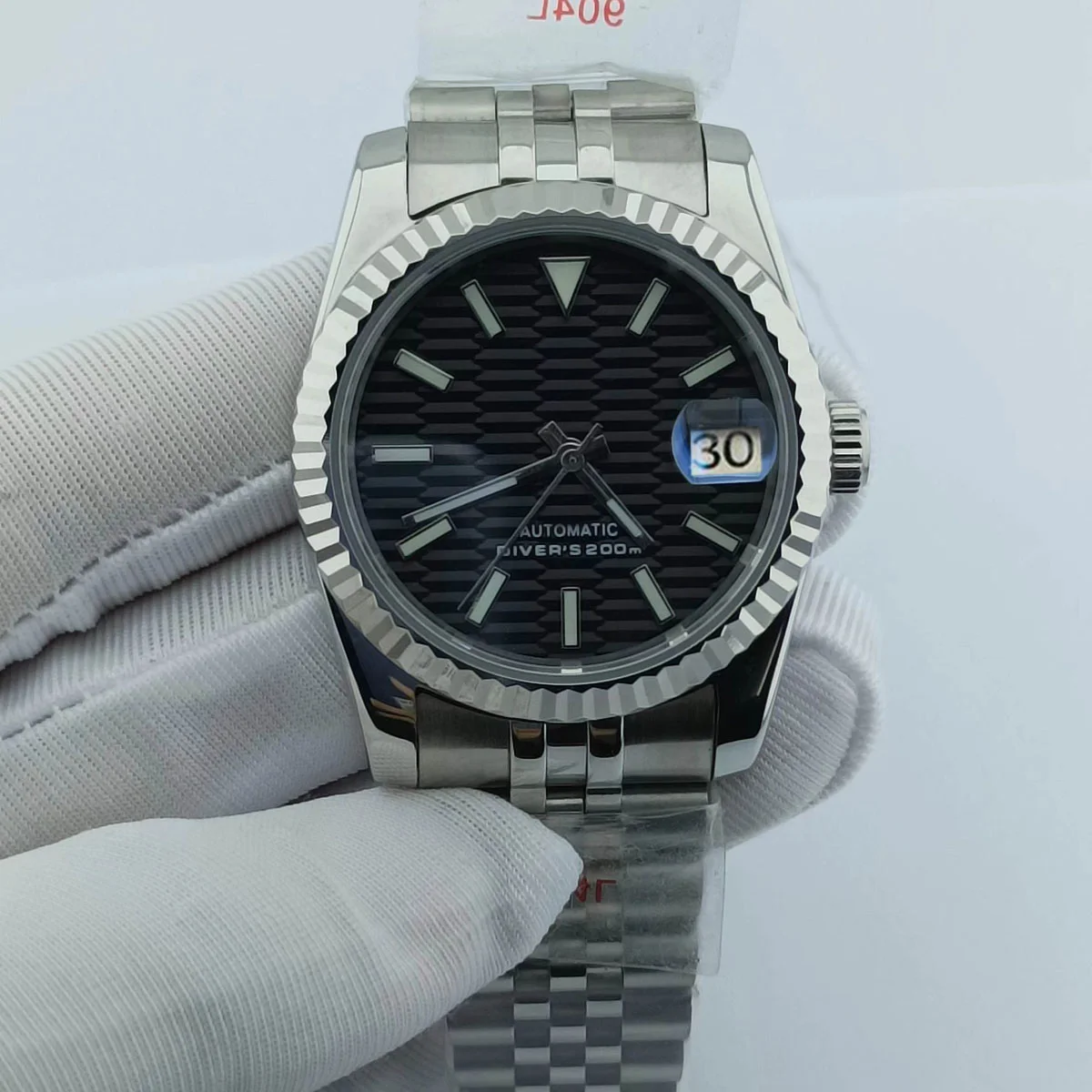 Часы NH35 с циферблатом 28 5 мм 36 39 часы синий циферблат сапфировое стекло светящиеся