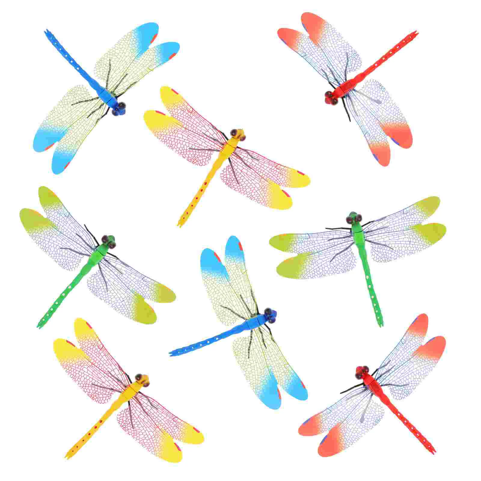 

Dragonfly Stake Garden Toy Shape Decor Fence Stickers Model Wall Decals Home Stakes Vivid Decorative Yard Refrigerator Insect
