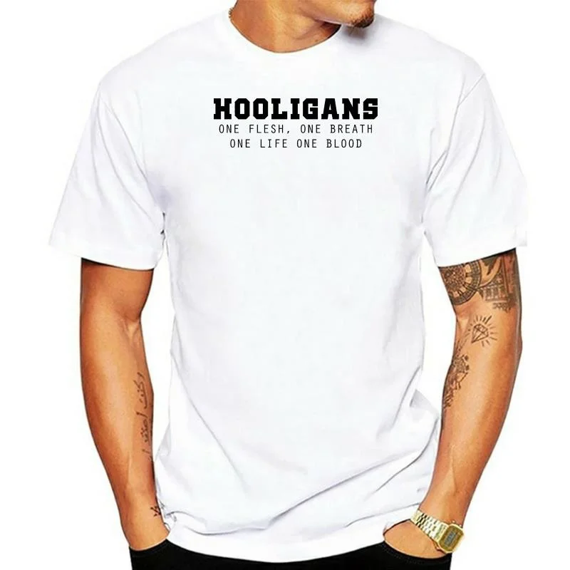 

Футболка hoолиган Ultras Group Мужская, белый топ из 100% хлопка, рубашки хорошего качества с коротким рукавом, новинка на лето