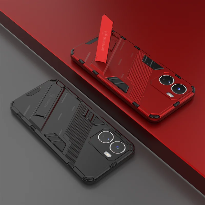 Punk Case For Vivo Y16 Cover For Vivo Y16 Case Shell Coque Fundas Armor Shockproof KidStand Phone Bumper For Vivo Y16