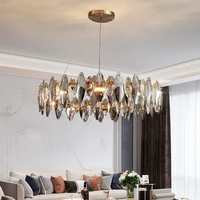 new modern crystal chandelier crystals for living room luxury home decor lighting fixtures round gold led cristal lamp lustre