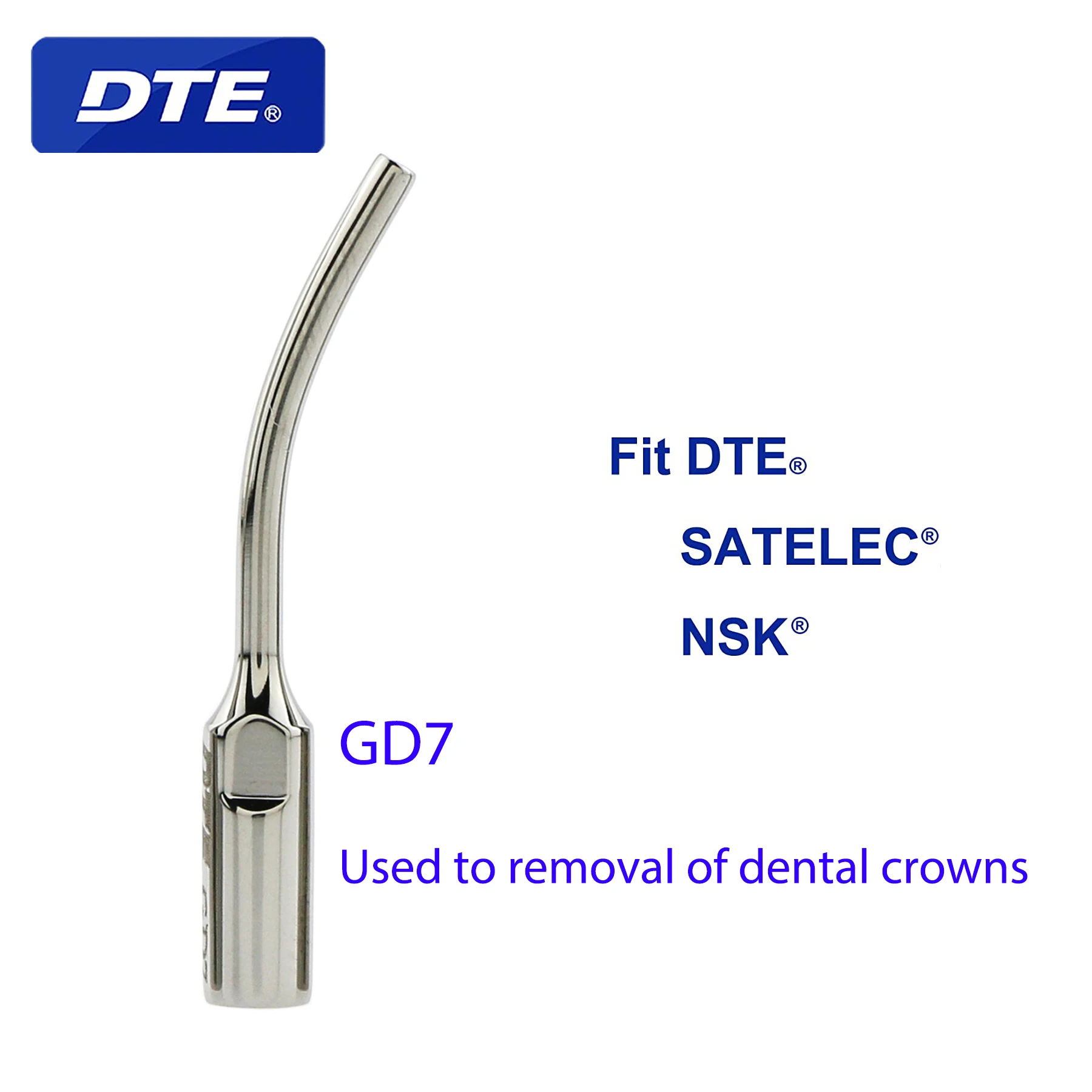 DTE Original Dental Scaling Ultrasonic Scaler Tips GD7 Periodontal Cleaning Compatible With Satelec NSK Acteon Handpiece