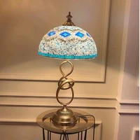 turkish table lamp christmas decorations gift mosaic glass egg shaped bedside lamp moroccan lantern desk night light lamps