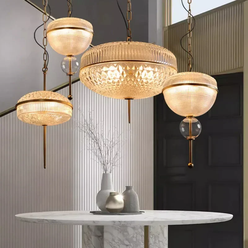 

Стеклянные подвесные светильники в стиле ретро, Скандинавская лампа для столовой, кафе, гостиной, столовой, домашний декор, осветительные приборы