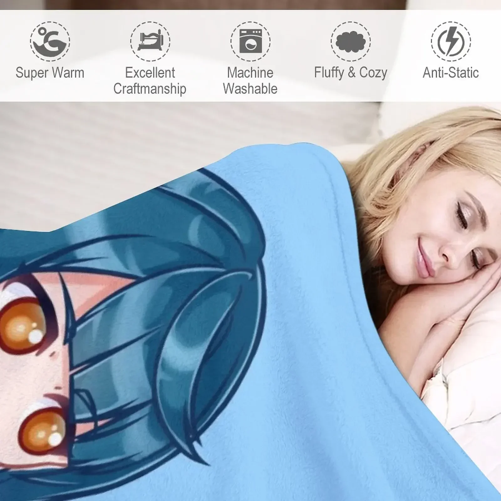 Новое одеяло Xingqiu chibi туристические фланелевые утяжеленные одеяла для пикника