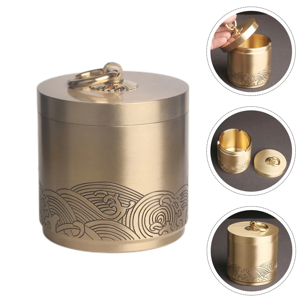 

Пепельница, латунный стыковой контейнер, настольный декор, банка для хранения, простое удобное Домашнее использование