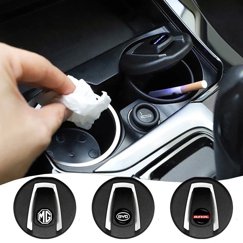 

1Pc Car Ashtray With Led Lights With Cover For Ford Focus Fiesta Equator Escape Escort Taurus Ecosport Tourneo Edge Accessories